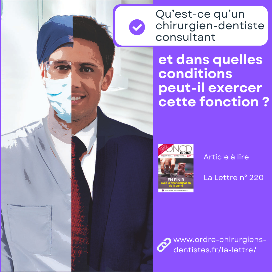 Qu’est-ce qu’un chirurgien-dentiste consultant ?